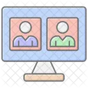 Digital Classroom Lineal Color Icon Icon