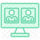 Digital Classroom Duotone Line Icon Icon