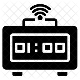 Digital Clock Icon - Download in Glyph Style