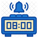 Digital Clock Time Alarm Bell Calendar Date Icon