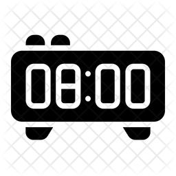 Digital Clock Icon - Download in Glyph Style