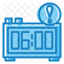 Digital Clock Warning Clock Alert Clock Error Icon