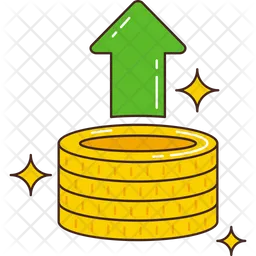 Digital Coin Growth  Icon