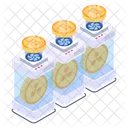 Bitcoins Boxes Cryptocurrency Boxes Digital Coins Boxes Icon