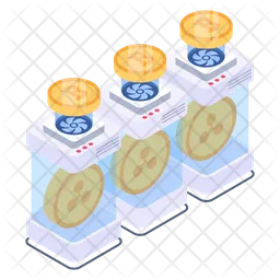 Digital Coins Boxes  Icon