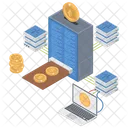 Digital Currency Btc Blockchain Network Icon