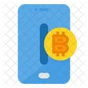 Bitcoin Smartphone Blockchain Icon