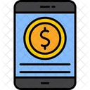Digital Currency Bitcoin Cashless Icon