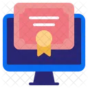 Online Certificate Online Degree Authorized Document Icon