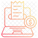 디지털 송장 온라인 청구서 온라인 영수증 아이콘