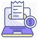 Digital Invoice Online Bill Online Receipt Icon