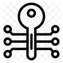 Encryption Key Digital Key Cyber Key Icon