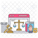 Digital Law E Law Online Law Icon