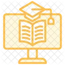 Digital Learning Duotone Line Icon Icon
