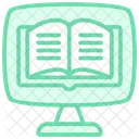 Digital Libraries Duotone Line Icon Icon