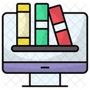 Digital Library Online Library Elearning Icon