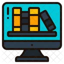 Digital Library Computer Book Icon