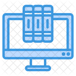 Digital library Icon - Download in Dualtone Style