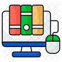 Digital Library Online Library E Learning Icon