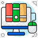 Digital Library Online Library E Learning Icon