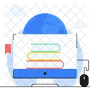 Digital Library Online Library Icon