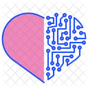 Digital Love Heart Icon