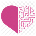 Digital Love Heart Icon