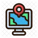 Digital Map Map Direction Icon