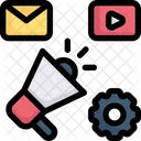 Digital Marketing Megaphone Mail Icon