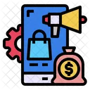 Mobile Gear Money Bag Icon