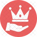 Digital Marketing Offer Hand Offering Crown Marketing Solution Icon