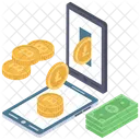 Digital Money Online Money Transfer Online Banking Icon