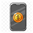 Cartoon Phone With A Dollar Icon
