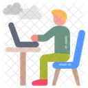 Digital nomad man  Icon