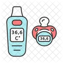 Pacifier Thermometer Digital Icon
