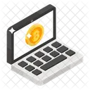 Bitcoin Account Laptop Cryptocurrency Online Bitcoin Icon