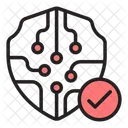 Digital Security Cybersecurity Cyber Protection Icon