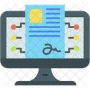 Digital Signature Online Computer Icon