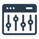 Digital Soundboard Mixing Audio Icon