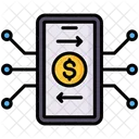 Digital Transaction Smartphone Money Icon