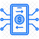 Digital Transaction Smartphone Money Icon