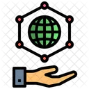 Digital Transformation Connection Globalization Icon