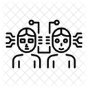 Digital Twin Cloning Duplication Icon