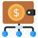 Digital Wallet Billfold Pochette Icon