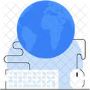 Digital World Online Work From Home Icon