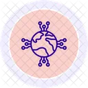 Digital World Color Circle Icon Icon