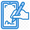 Digitale Anmeldung im Smartphone  Symbol