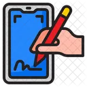 Digitale Anmeldung im Smartphone  Symbol