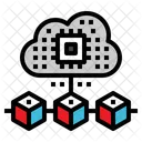 Cloud Server Prozessor Symbol