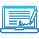 Digitale Signatur Elektronisch Sicher Symbol